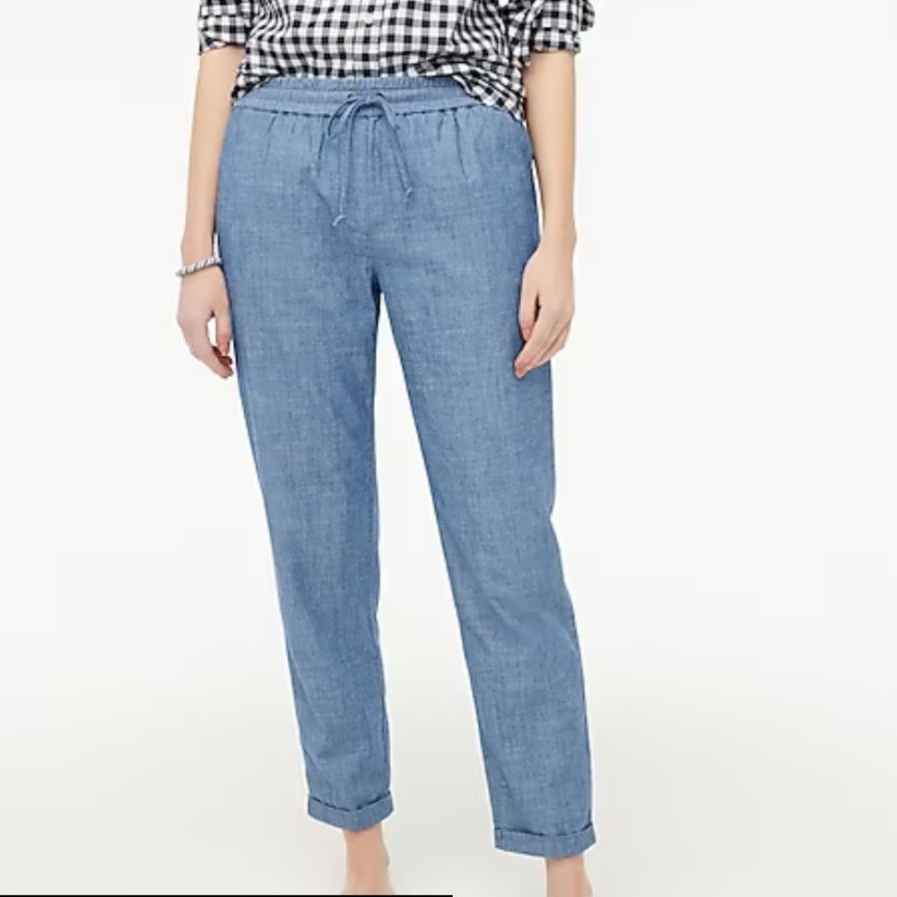 J. Crew Chambray Drawstring Pants - image 1